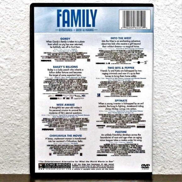 8 FAMILY MOVIES  2-DISC DVD SET Bailey's Billions, Chihuahua the Movie, Spymate - Picture 3 of 5